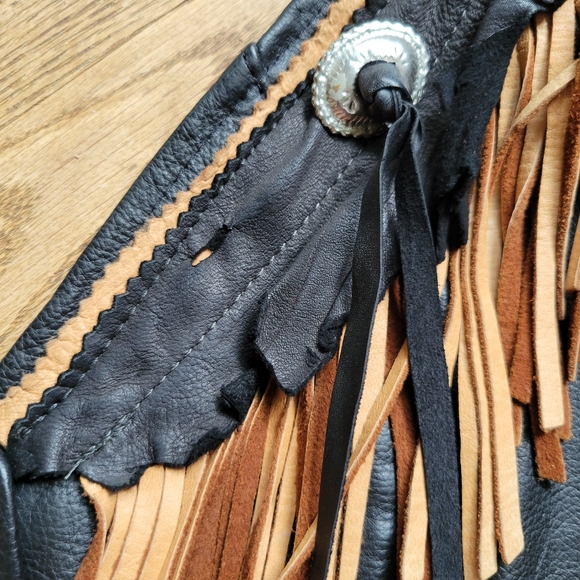 Leather Fringe Halter Top - Picture 4 of 7